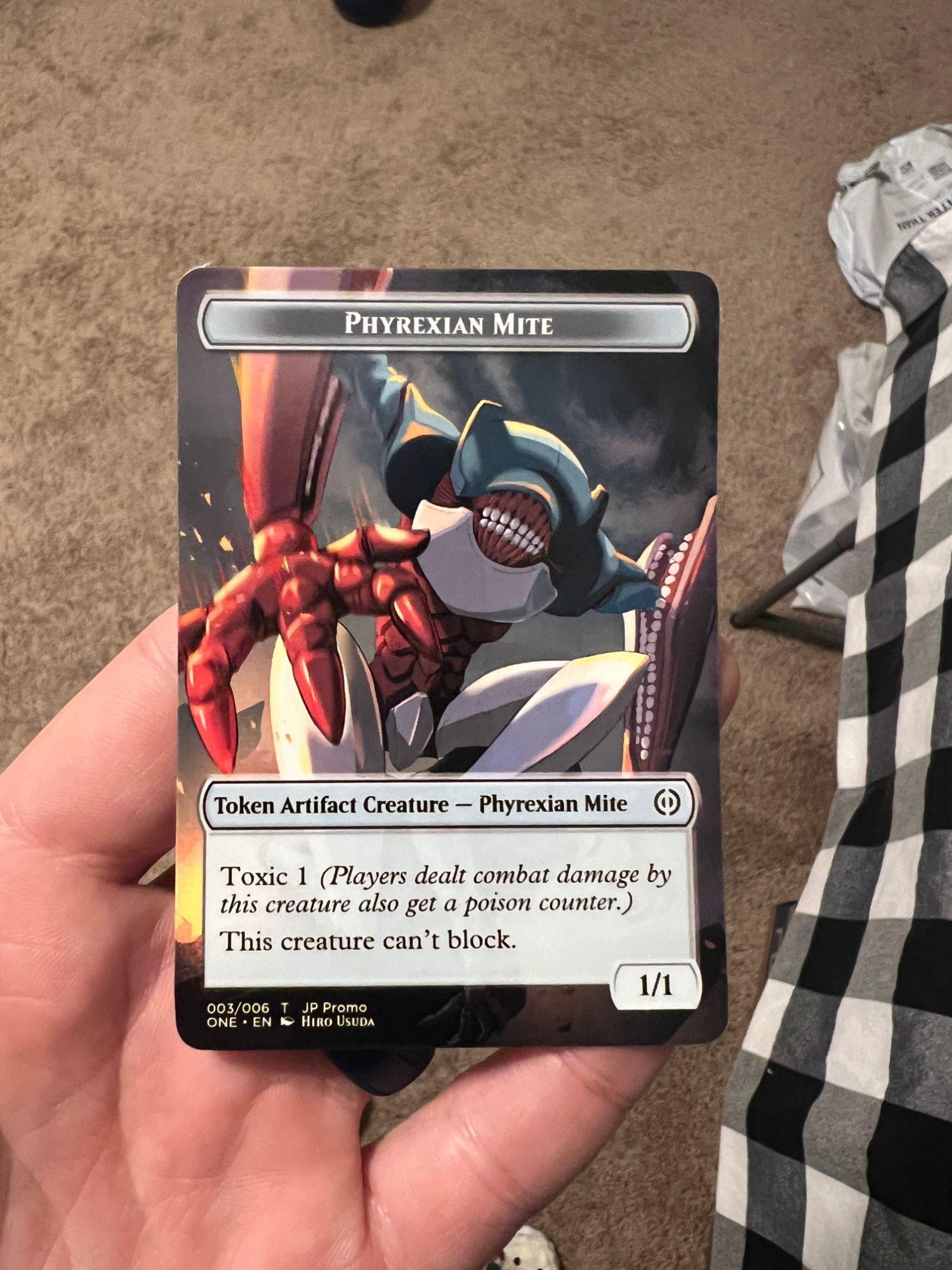 Tokens print like everything else. Crisp text at token size.